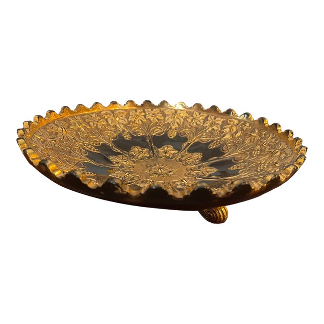 Early 20th Century Northwood Verre D’Or Carnival Glass — Grape & Cable Pattern For Sale