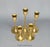 Mid 20th Century Set of 5 Vintage Graduated Brass Oversized Tulip Candlestick Holders For Sale - Image 5 of 8