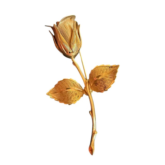Mid-Century Modern 1950’s Rose Pin For Sale - Image 3 of 3