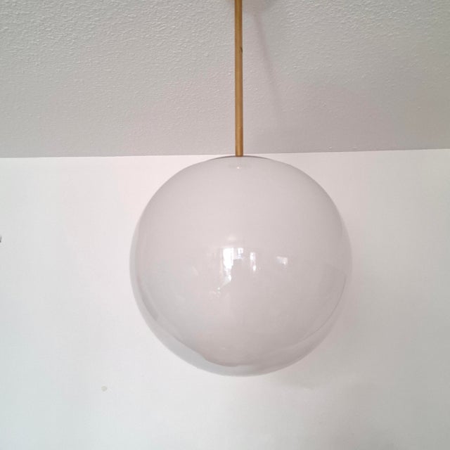 Bauhaus Ceiling Light with Spherical Opal Glass, Germany, 1960s For Sale - Image 6 of 11