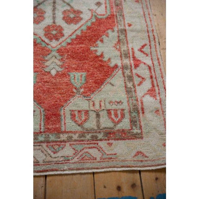 Textile Vintage Distressed Oushak Rug Runner - 2'7" x 5'6" For Sale - Image 7 of 12