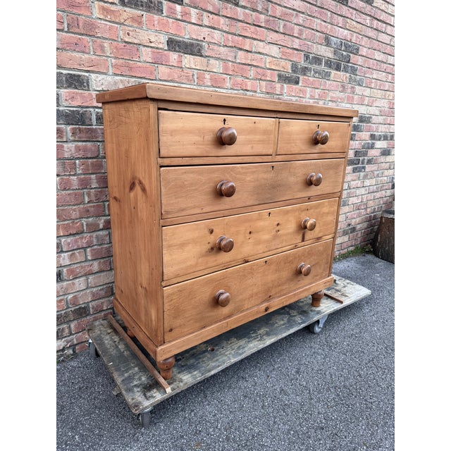19th Century English Pine Chest of Drawers For Sale - Image 13 of 13