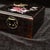 Brown Square Hardwood Jewelry Box, Mother-of-Pearl Shell Inlay, Phoenix and Chrysanthemum, Chinoiserie Decorative Treasure Box For Sale - Image 8 of 10