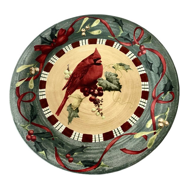 Vintage Lenox Winter Greetings Everyday Cardinal Plate Mint Condition For Sale
