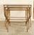 Art Deco 1960s Art Deco Brass and Smoked Glass Nesting Tables - 3 Pieces For Sale - Image 3 of 9