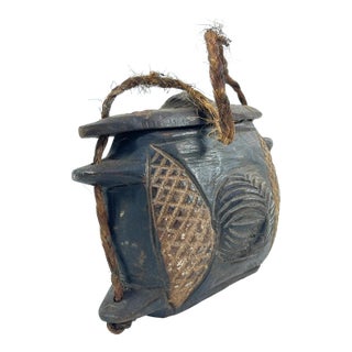 Early 20th Century Luba Songye Wooden Purse Container For Sale