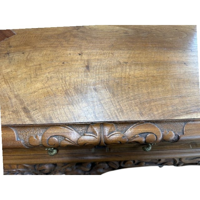 Late 19th Century Carved English Walnut Console Table For Sale - Image 13 of 13