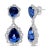 Embrace the allure of sophistication with these stunning 18K white gold earrings, adorned with pear-shaped blue sapphires...