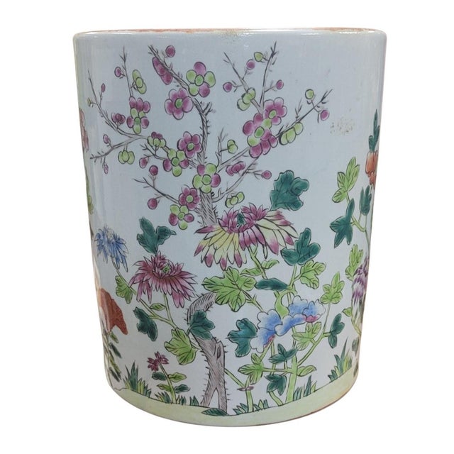 19th Century Chinese Porcelain Brush Holder For Sale - Image 11 of 11