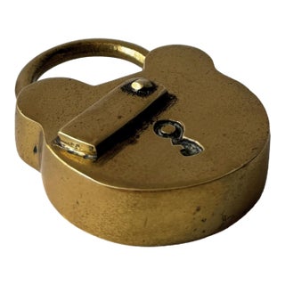 1940s French Padlock Paperweight For Sale