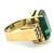 1970s Emerald Cut Green Tourmaline and Diamond 18k Gold Statement Ring, Size 7.5 For Sale In Miami - Image 6 of 15