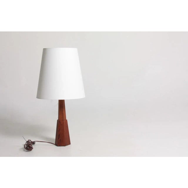 1950s Mid-Century Danish Rosewood Table Lamp, 1950s For Sale - Image 5 of 8