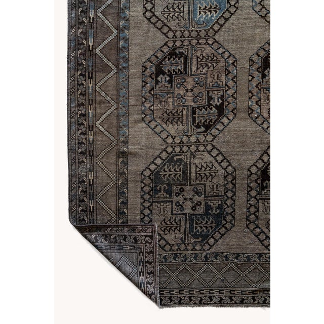 Brown Antique Ensari Area Rug For Sale - Image 8 of 12