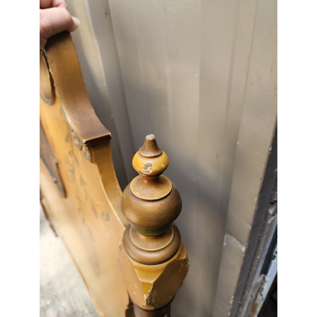 Wood Pair of Painted Twin Headboards For Sale - Image 7 of 11