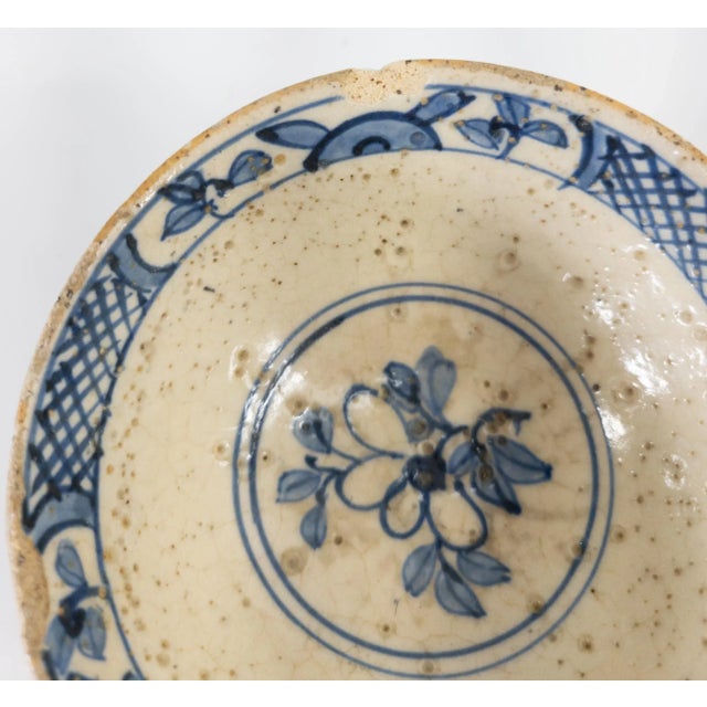 Ceramic Early Korean Chinoiserie Blue and White Bowl For Sale - Image 7 of 13