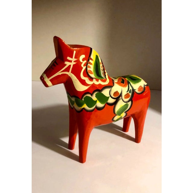 Vintage Swedish Dala Horse Folk Art Figure For Sale - Image 12 of 12