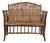 Vintage Scorched Bamboo Settee Bench For Sale