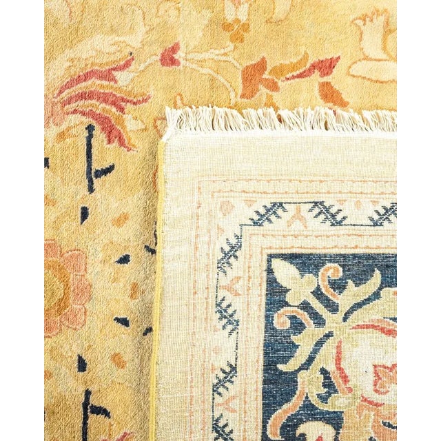 2000 - 2009 Mogul, One-of-a-Kind Hand-Knotted Area Rug in Green, 8' 3" x 10' 4" For Sale - Image 5 of 8