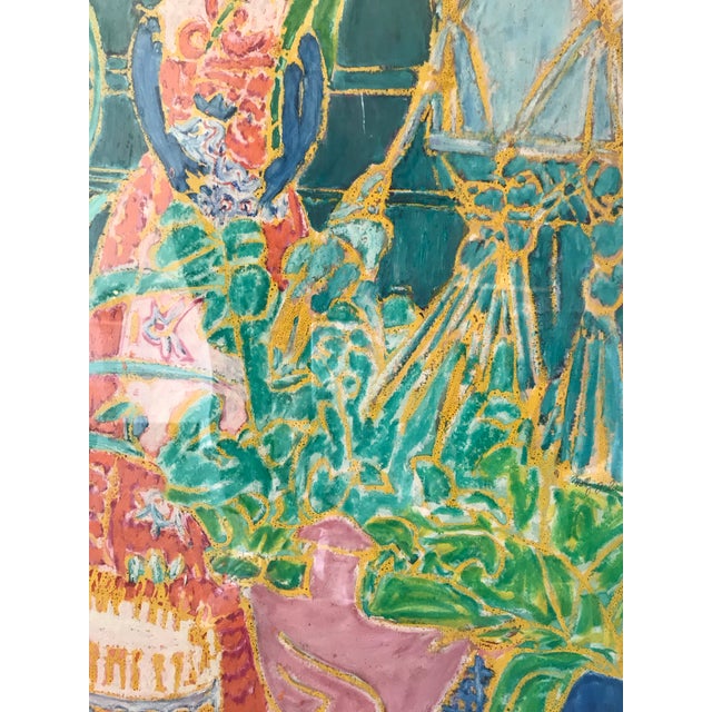 1970s Molly J. Schiff Interiors Painting For Sale - Image 4 of 4