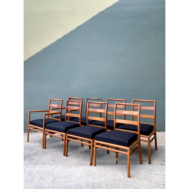 T. H. Robsjohn Gibbings for Widdicomb Dining Chairs - Set of 8 For Sale In West Palm - Image 6 of 12