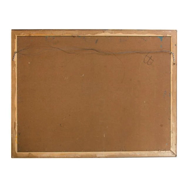 A Large Oil on Masonite Painting Depicting a City View Painting Featuring a Clock Tower. Unsigned. For Sale - Image 11 of 12