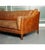 Large Vintage Tan Leather Sofa For Sale - Image 5 of 12