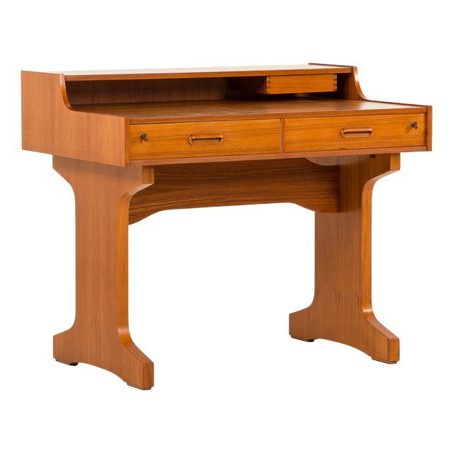 Mid-Century Modern Italian Teak Desk by IMB, 1960s For Sale