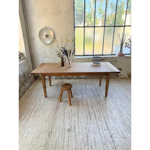 Pine and Oak Farmhouse Table, 1950s For Sale - Image 9 of 18