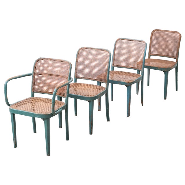 Bauhaus Seating Group by Josef Hoffmann for Gebrüder Thonet, Vienna, 1930s, Set of 4 For Sale