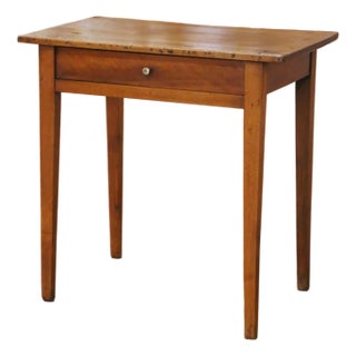 19th Century French Louis Philippe Walnut Side or Bedside Table With Drawer For Sale