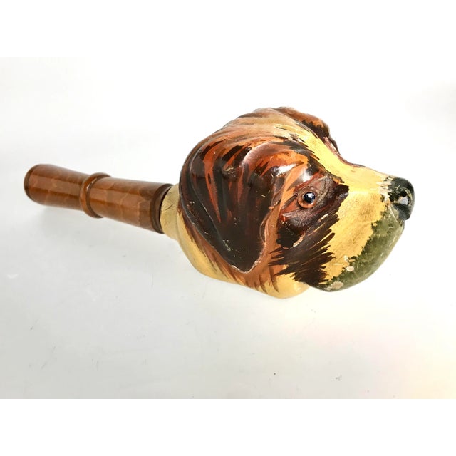 Antique St. Bernard Carved Hardwood Animalia Nutcracker For Sale - Image 4 of 7