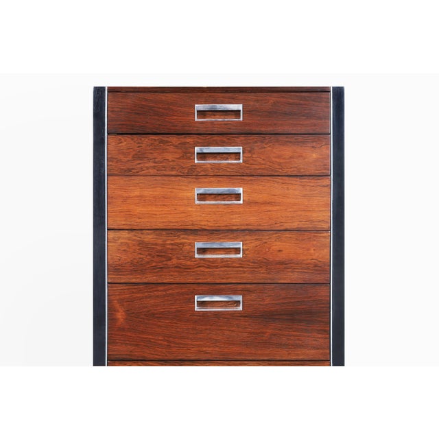 Mid-Century Modern Mid-Century Modern Rosewood Tall Dresser by Robert Baron for Glenn of California For Sale - Image 3 of 11