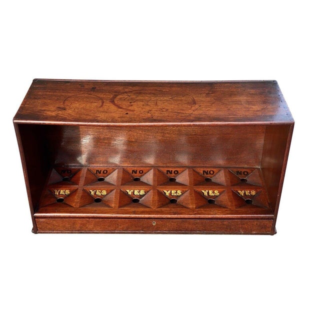 Late 19th Century Late 19th Century Antique Victorian Mahogany Ballot Box, Freemason / Oddfellows For Sale - Image 5 of 10