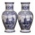 Pair of Early 20th Century Dutch Blue and White Hand Painted Faience Delft Vases For Sale