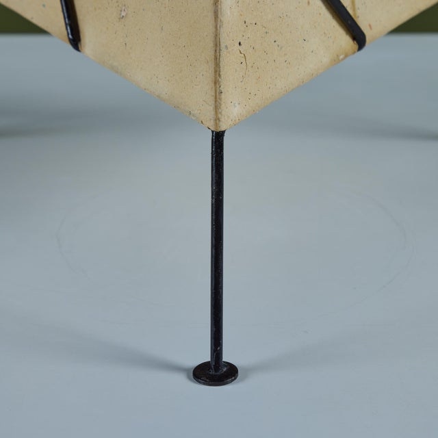 Late 20th Century Postmodern Pyramid Paper Shade Table Lamp For Sale - Image 13 of 14