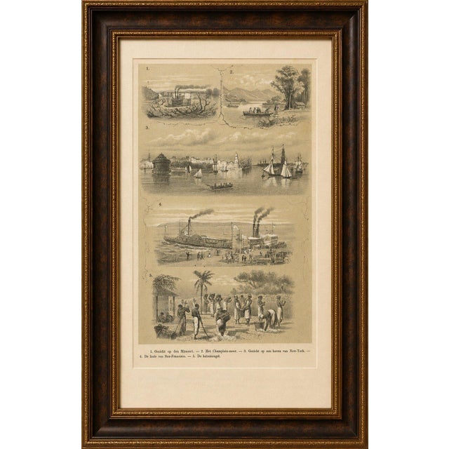 Title: missouri, lake champlain, new york, san francisco & cotton harvest, original 1879 : an original nineteenth-century...