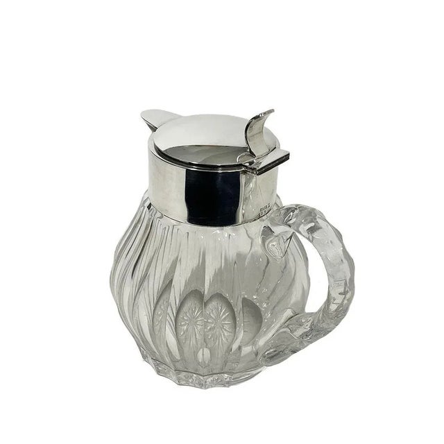Early 20th Century Silver Mounted Cut-Glass Pitcher from Gebrüder Deyhle, Schwabisch Gmund, 1890s For Sale - Image 3 of 11