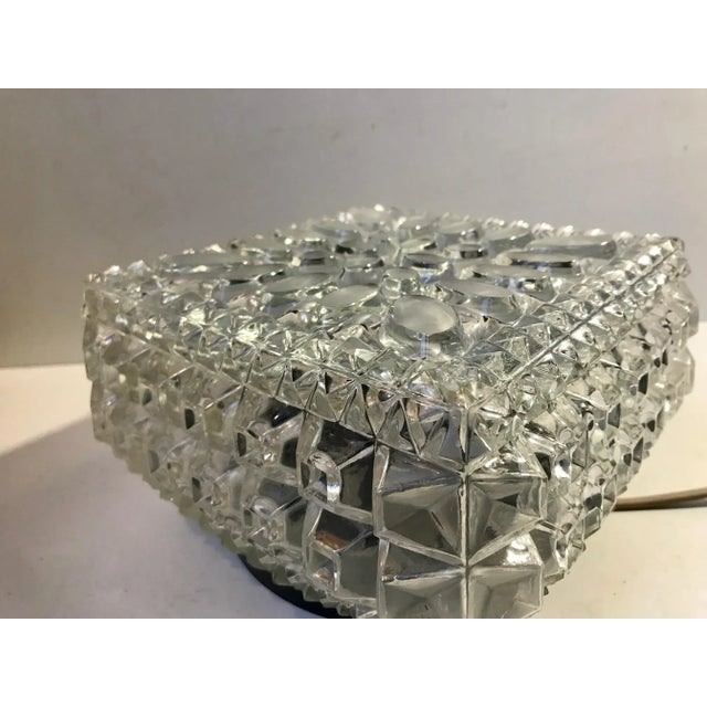Crystal Wall Sconce or Flush Mount from Limburg, 1970s For Sale - Image 6 of 8