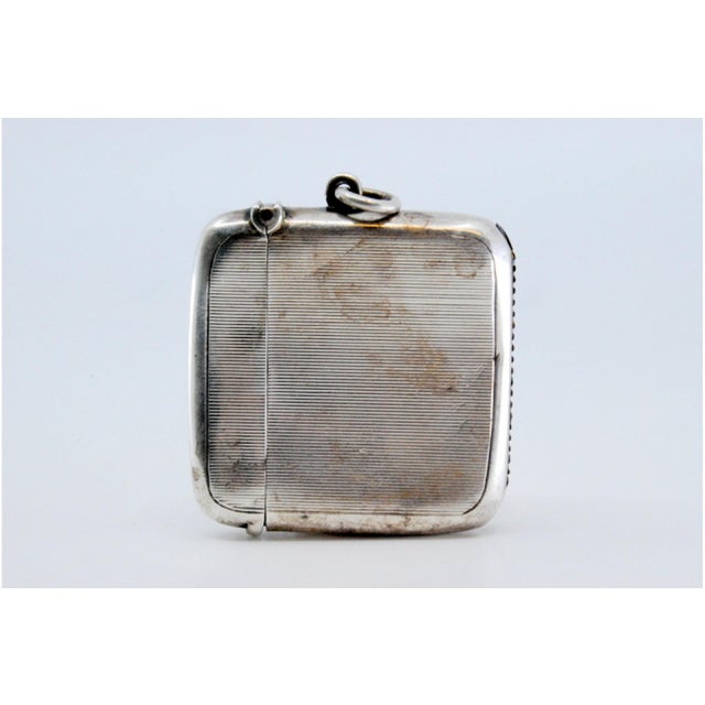 Metal Silver Matchbox with Engravings For Sale - Image 7 of 11