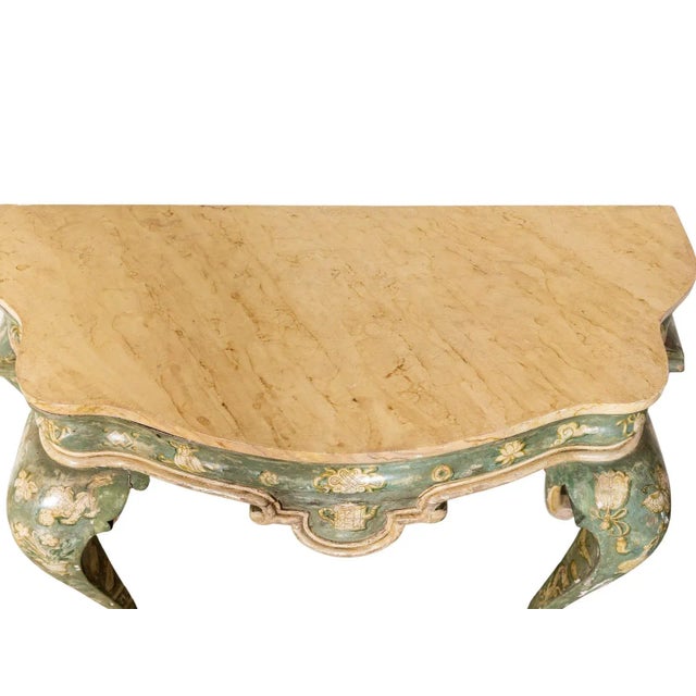 Mid 20th Century Mid 20th Century Vintage Mario Buatta Style Demilune For Sale - Image 5 of 5