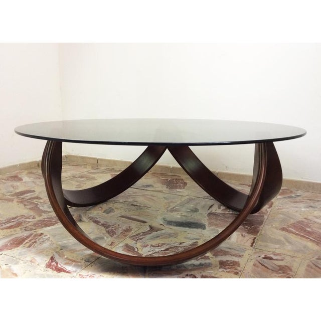 1960s Mid Century Modern Walnut And Smoked Glass Coffee Table Chairish