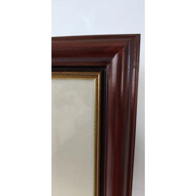 Late 20th Century Chinoiserie Ancestor in a Blue Robe Portrait Print, Framed For Sale - Image 4 of 9