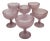 Vintage Art Deco Pink Glass Fruit Bowls, 1950s, Set of 6 For Sale