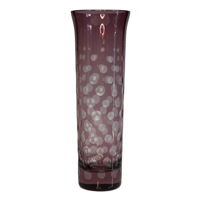 Glass Art Vase by Marita Voigt for VEB, 1960s For Sale