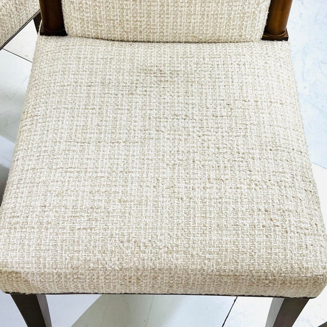 Set of 10 Art Deco Dining Chairs Upholstered in Holly Hunt Fabric For Sale - Image 11 of 15