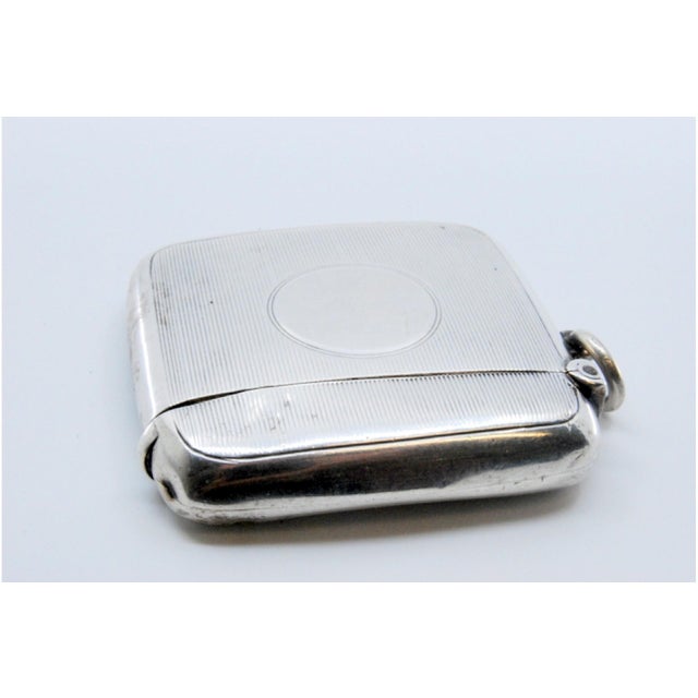 Silver Matchbox with Engravings, in Good conditions. Designed 1920 to 1949