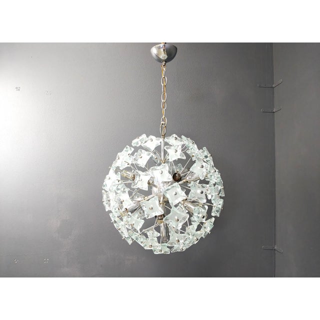 1970s Brutalist Sputnik Chandelier in Glass, 1970s For Sale - Image 5 of 16