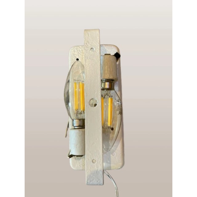 Frosted Glass Sconces Attributed to Kaiser Leuchten, Germany, 1960s, Set of 3 For Sale - Image 9 of 11