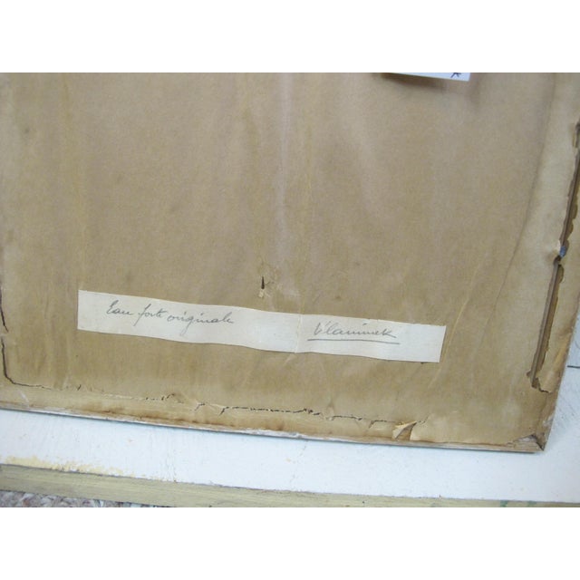 Maurice De Vlaminck Signed Original Etching Les Hommes Abandonnes 1927 For Sale - Image 4 of 5