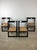This set of four mid century folding chairs features hardwood construction, original black lacquer finish, and beautiful...